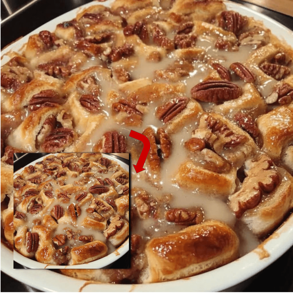 Apple Pecan Cinnamon Roll Bake (Easy 3-Ingredient Recipe)