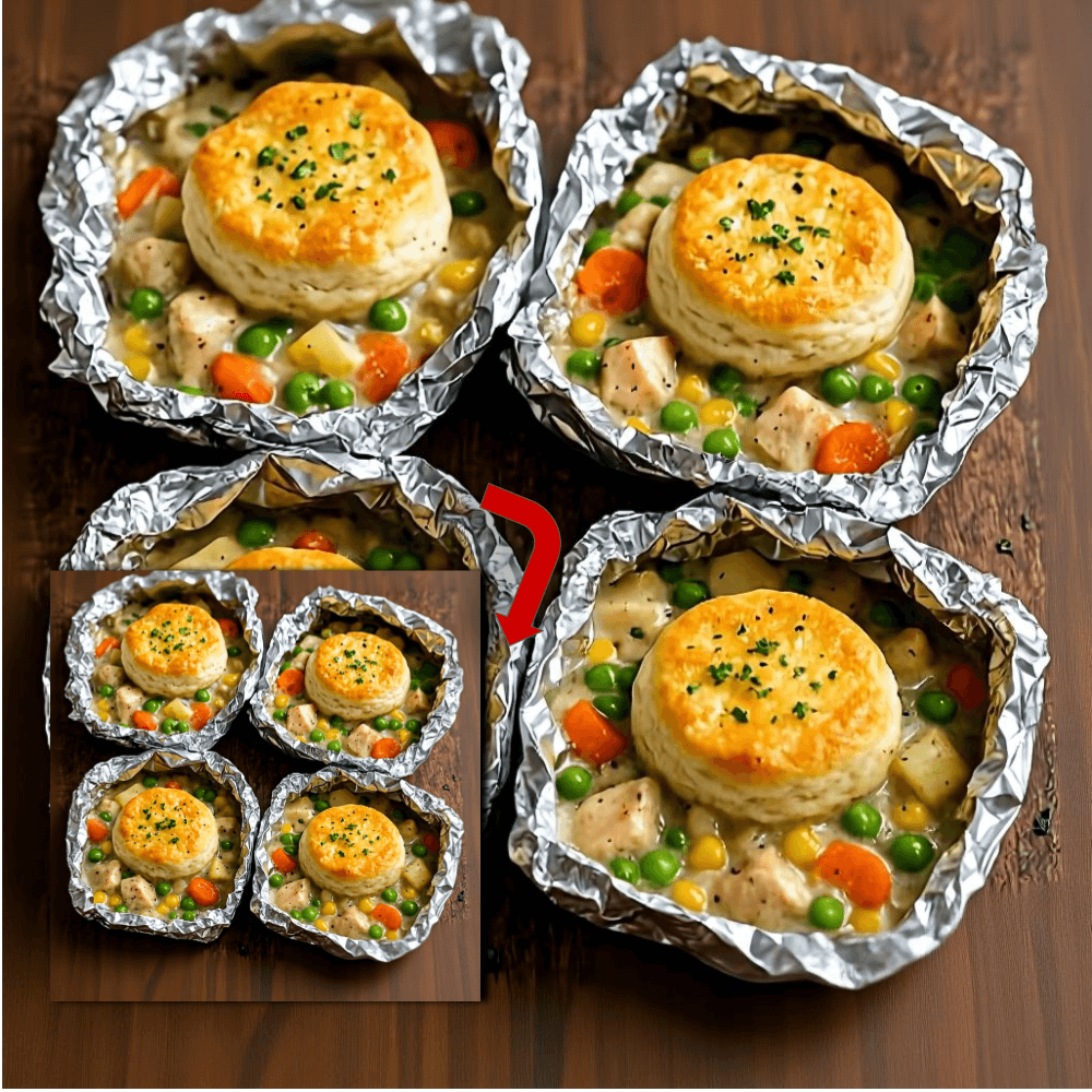 Campfire Chicken Pot Pie Foil Packets Recipe