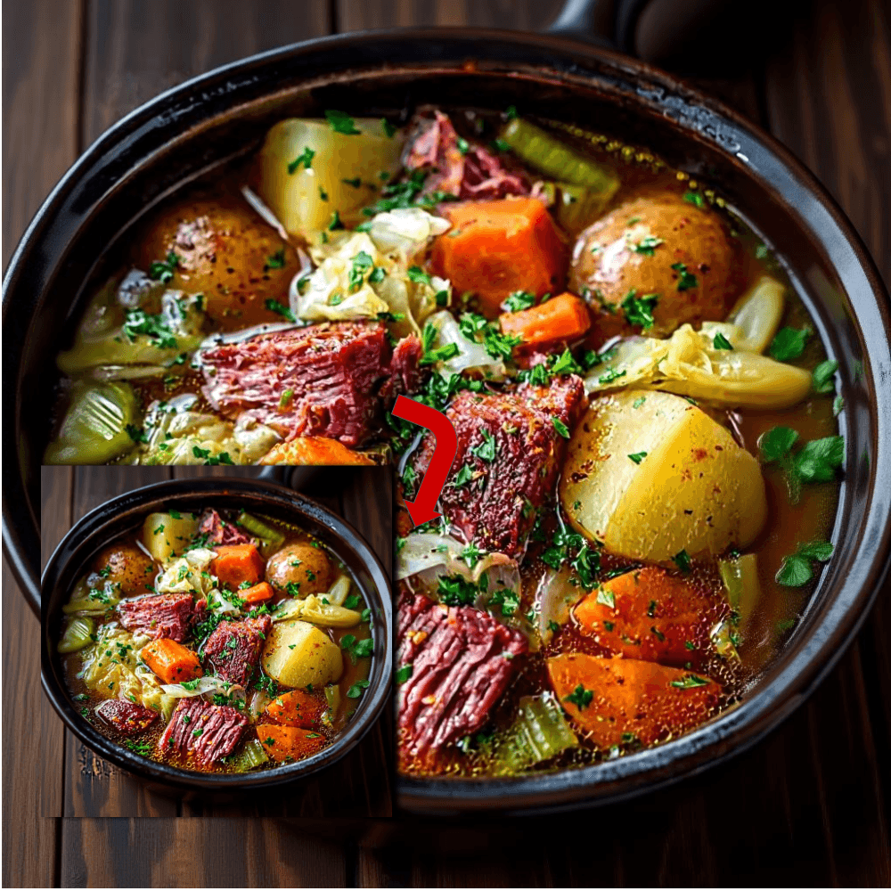Corned Beef & Cabbage Stew Recipe (Slow Cooker Style)