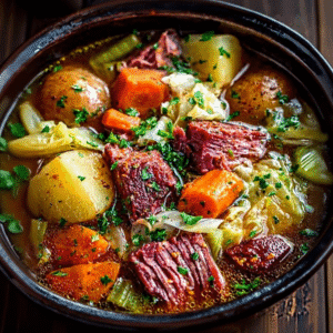 Corned Beef & Cabbage Stew Recipe (Slow Cooker Style)