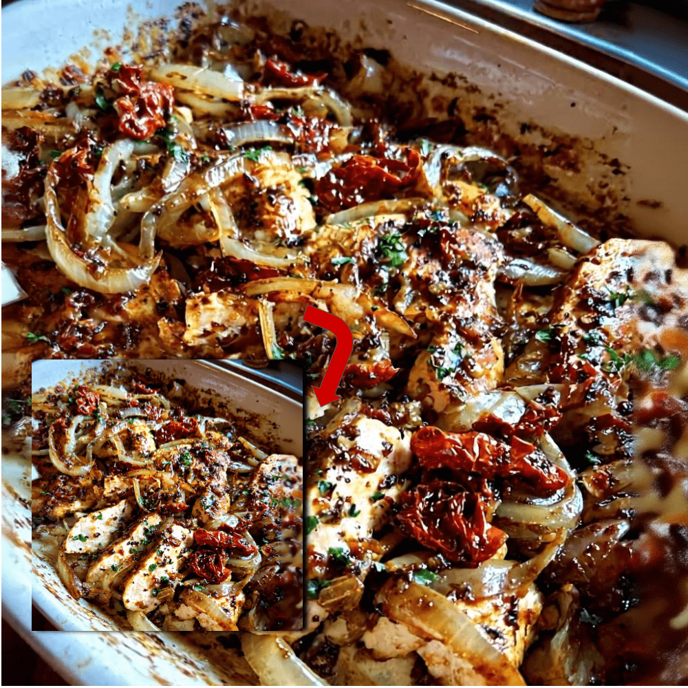 Creamy Balsamic Chicken: Baked with Onions & Tomatoes