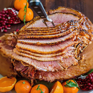 Juicy Baked Beef Recipe with Pomegranate Citrus Glaze