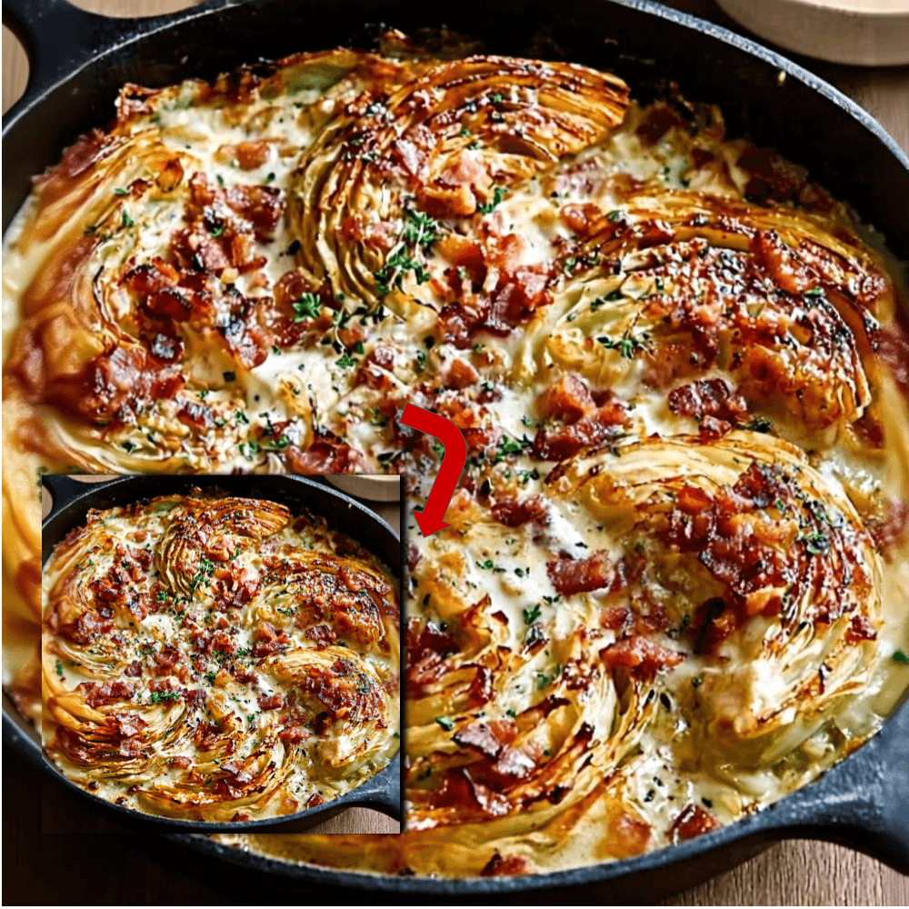 Baked Cabbage with Crispy Beef: Creamy & Keto Friendly