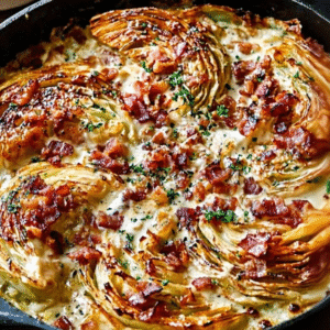 Baked Cabbage with Crispy Beef: Creamy & Keto Friendly