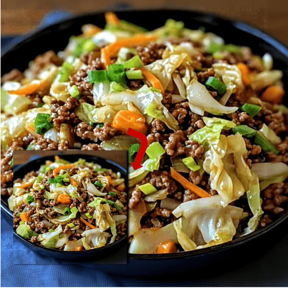 Beef Cabbage Stir Fry (Egg Roll in a Bowl) - 20 Minute Recipe
