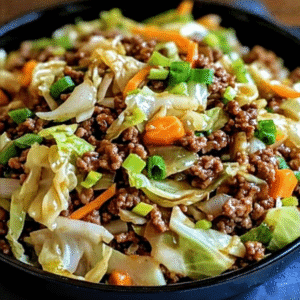 Beef Cabbage Stir Fry (Egg Roll in a Bowl) - 20 Minute Recipe