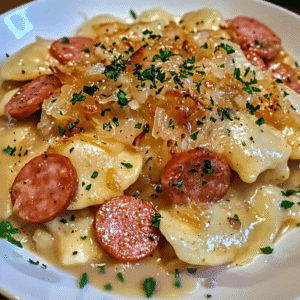 Beef Kielbasa Pierogi Casserole Recipe (Cheesy & Easy)