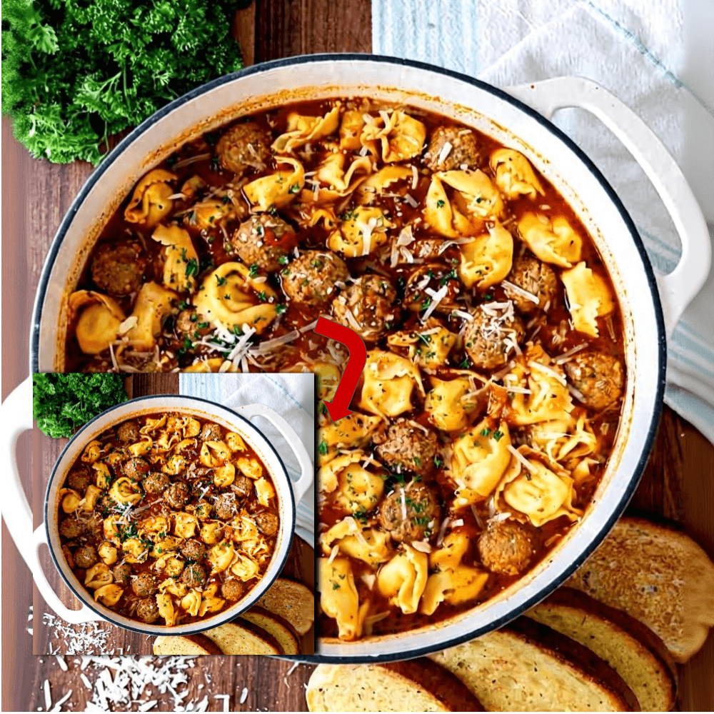 Easy Beef Meatball Tortellini Soup (30 Minutes)