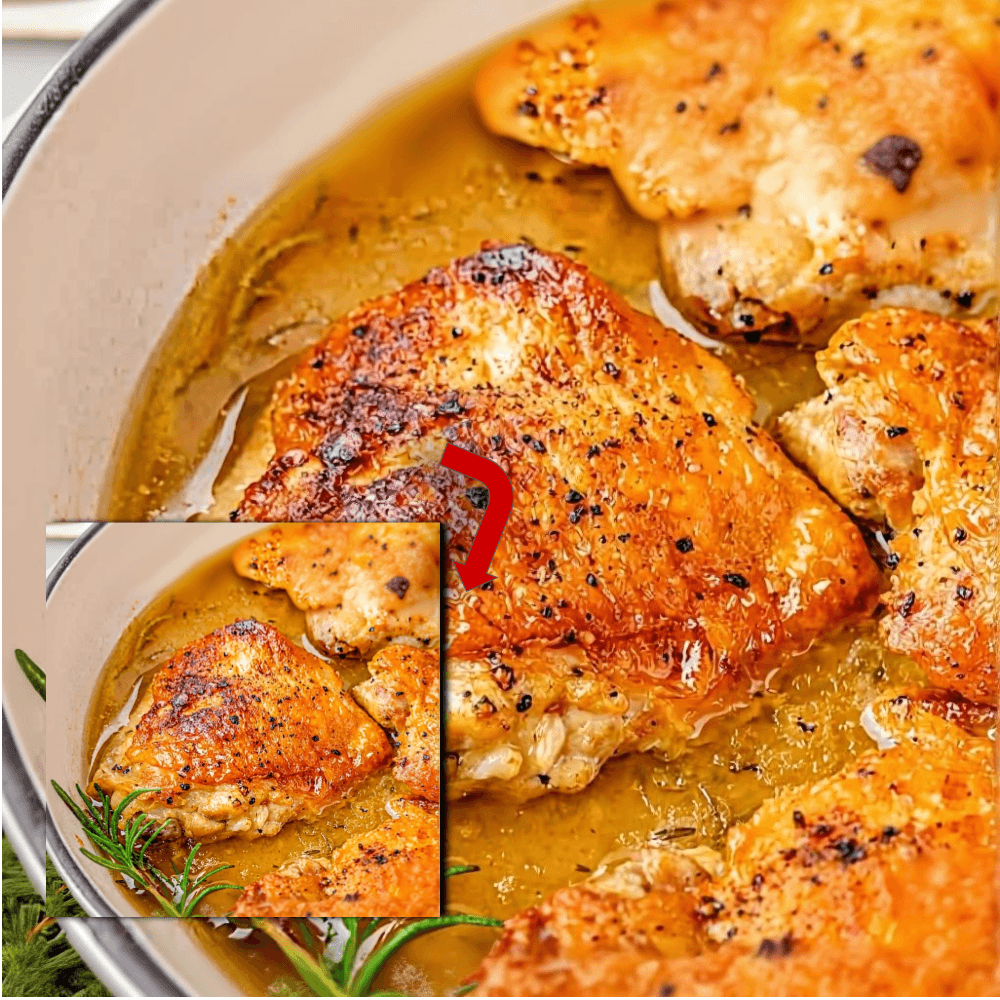 Best Braised Chicken Thighs Recipe with Garlic & Rosemary