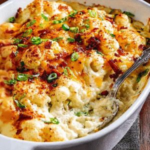 Caramelized Onion Beef Cauliflower Bake Recipe (Low Carb)