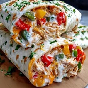 Chicken Bell Pepper Ranch Burritos: Easy 15-Minute Recipe