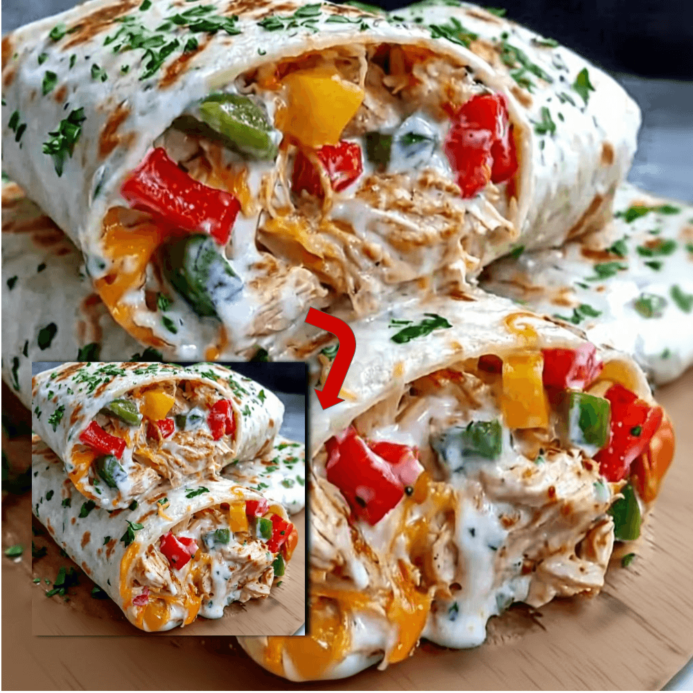 Cheesy Chicken Ranch Burritos: Easy Baked Dinner