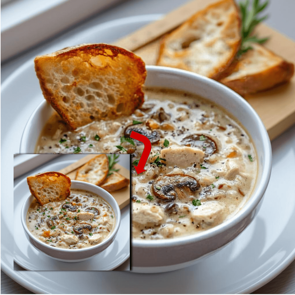 Creamy Chicken Mushroom Wild Rice Soup Recipe