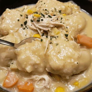 Easy Crock Pot Chicken and Dumplings Recipe with Biscuits