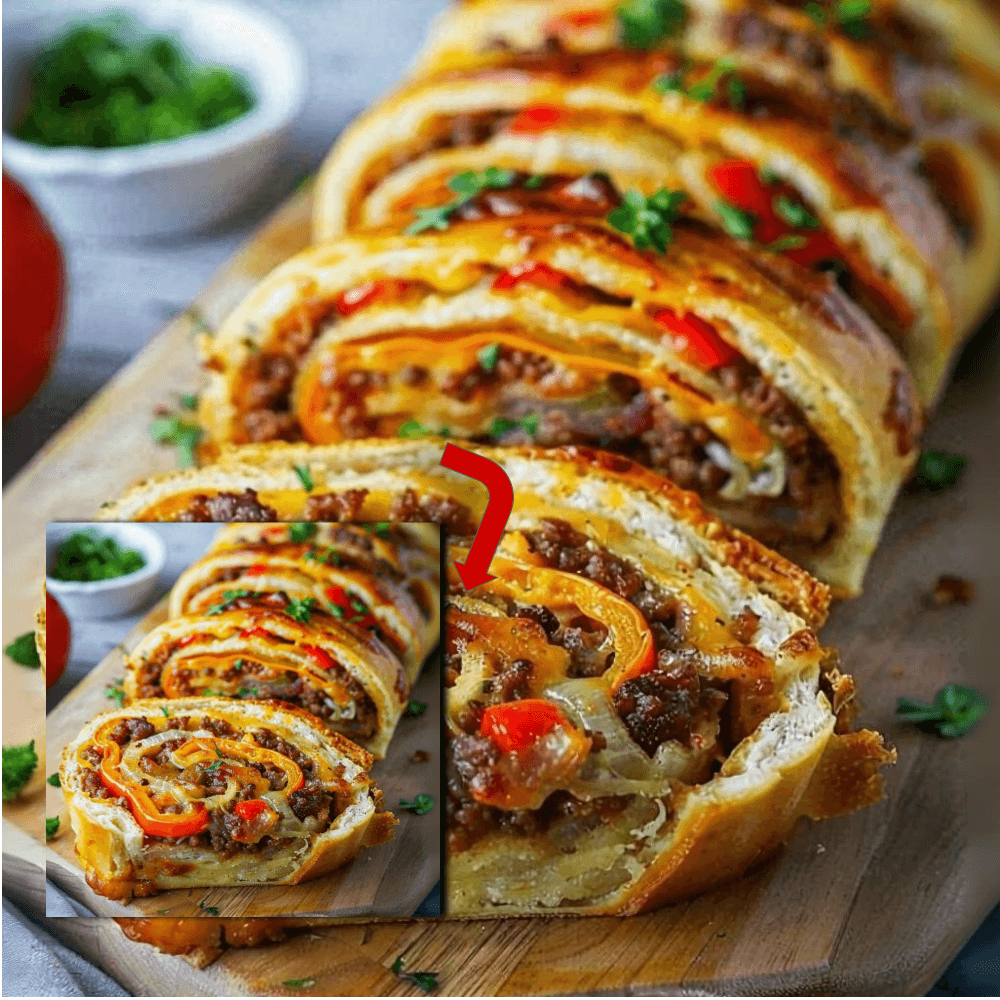 Garbage Bread Recipe: Easy Cheesy Beef & Pepper Stromboli
