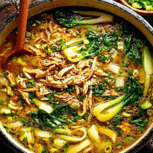 Ginger Chicken Rice Soup Recipe with Bok Choy | Healthy Comfort Food
