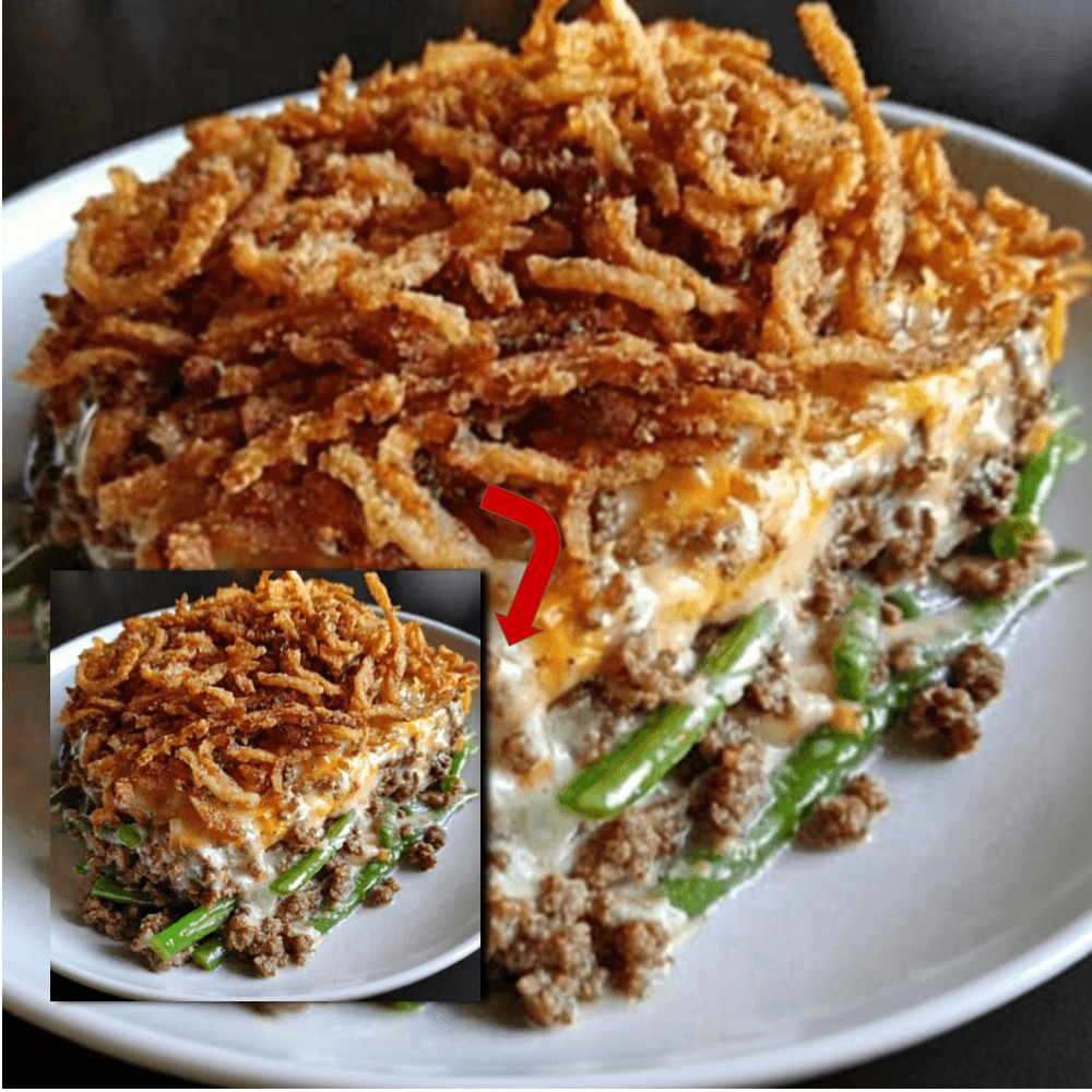 Hamburger Green Bean Casserole Recipe - Easy Cheesy Comfort