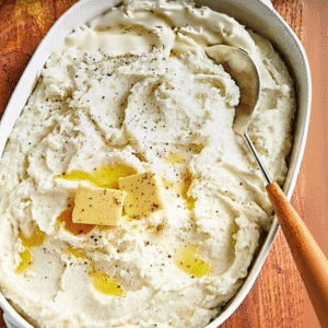 Creamy Mashed Potatoes with Butter and Pepper Recipe