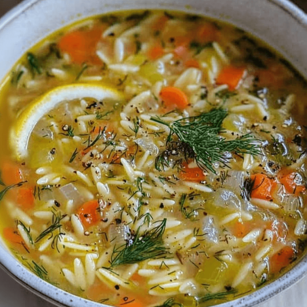 Lemon Vegetable Orzo Soup Recipe - Healthy & Fast