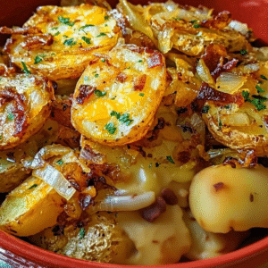 Crispy Oven Fried Potatoes and Onions Recipe