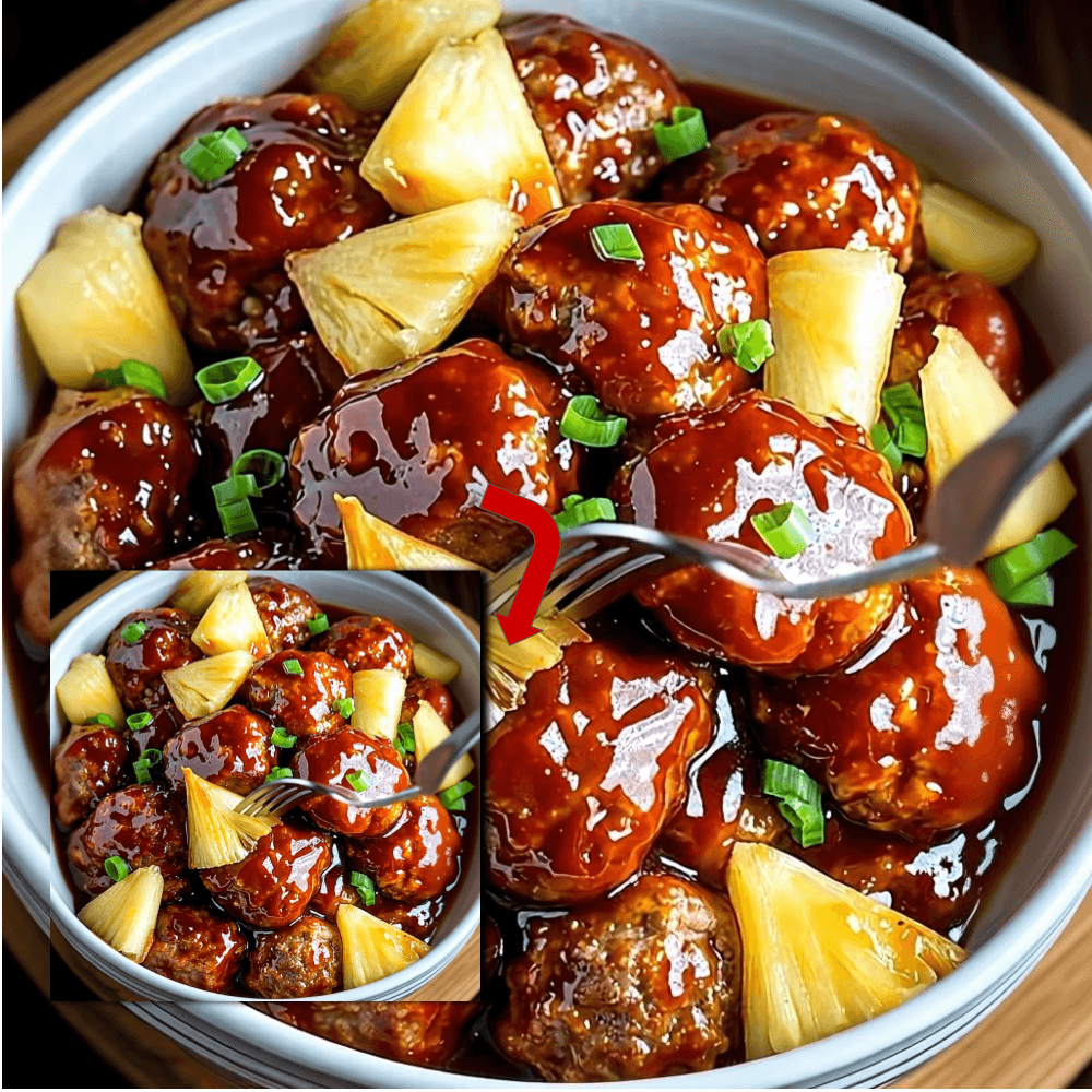 Slow Cooker Pineapple Barbecue Meatballs Recipe