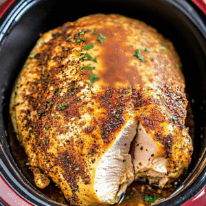 Juicy Slow Cooker Turkey Breast Recipe (Easy & Moist)