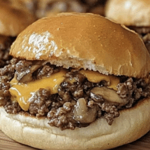 Steakhouse Burger Sloppy Joes Recipe (Savory & Cheesy)