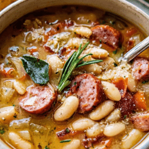Tuscan Bean Soup Recipe: Hearty Beef Sausage & Cannellini Stew