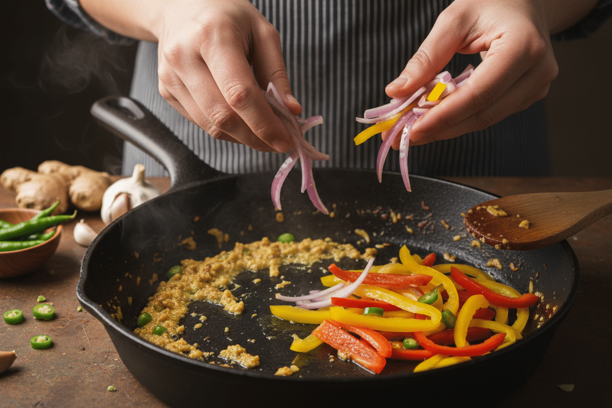 Chicken Jalfrezi Recipe - Authentic Indian Curry Dinner preparation step 2