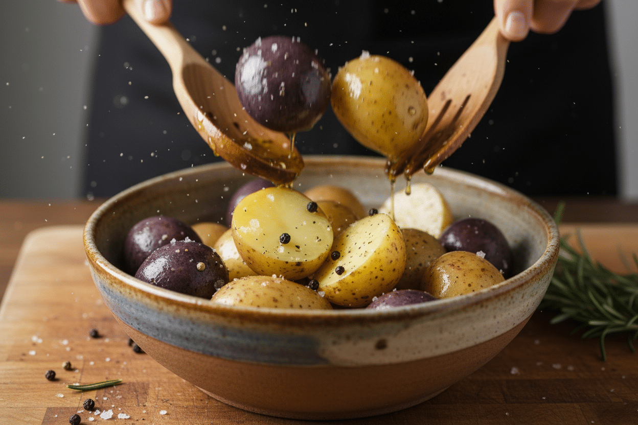 Creamy Herb Chicken with Roasted Potatoes preparation step 1