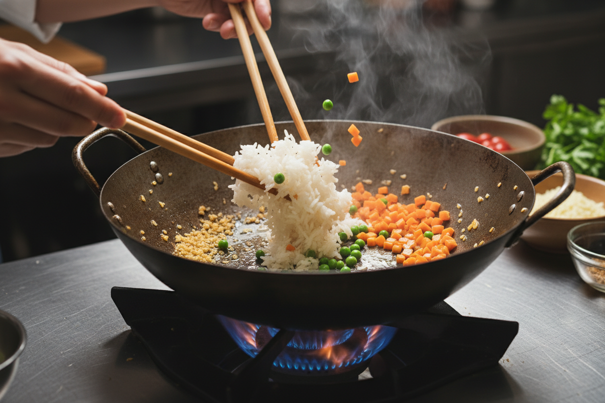 Delicious Crispy Veg Fried Rice preparation step 1