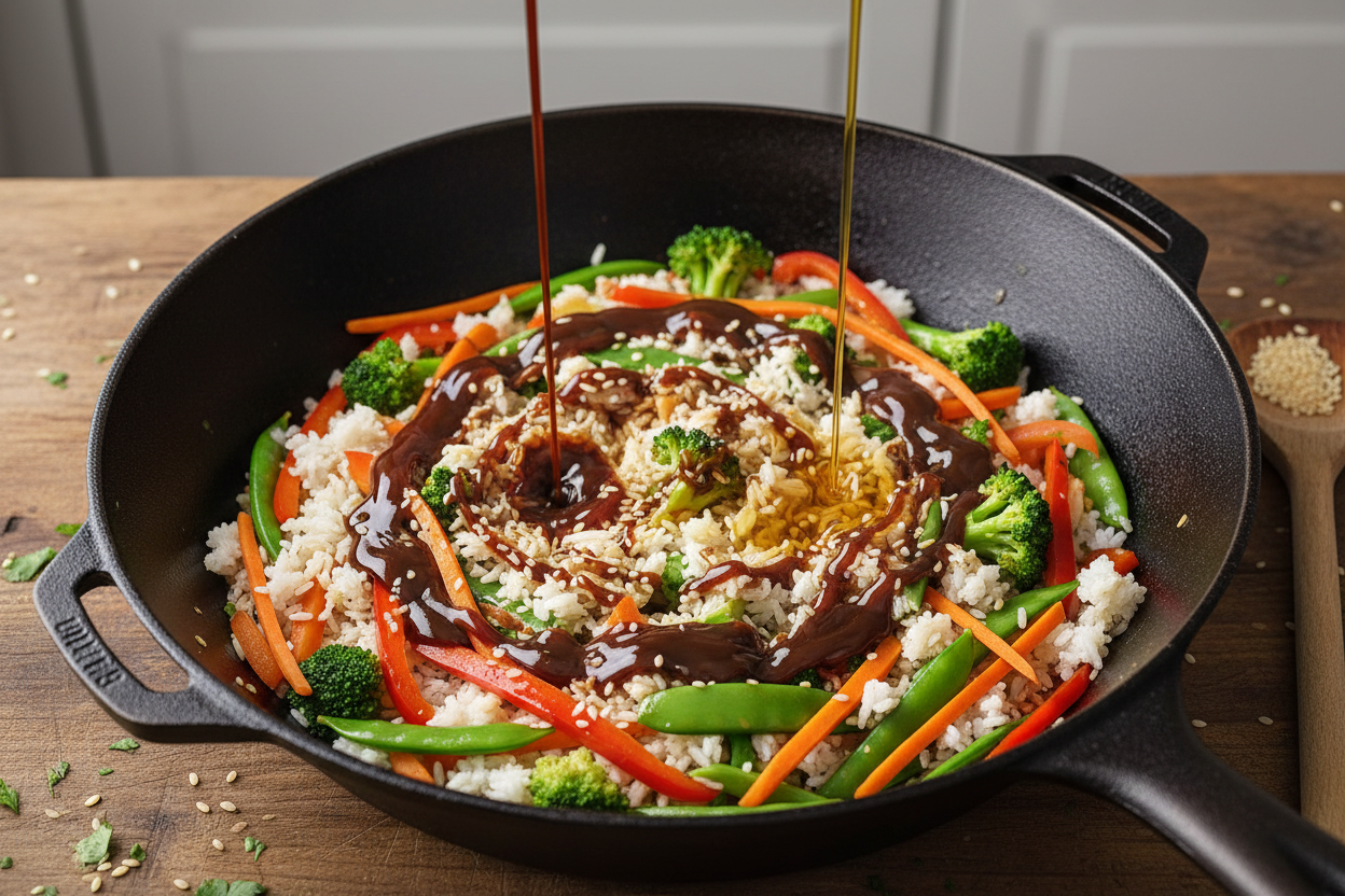 Delicious Crispy Veg Fried Rice preparation step 2