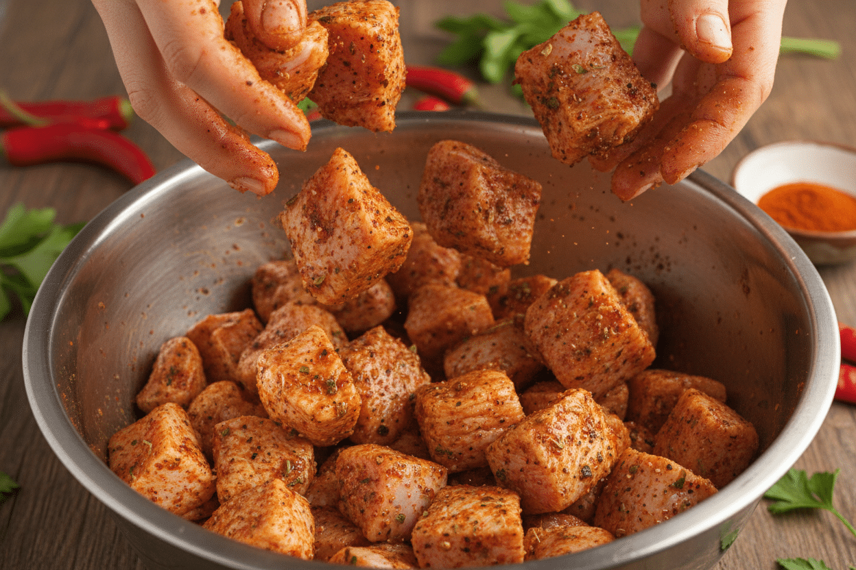 Easy Spicy Paprika Chicken Skewers with Bold, Juicy Flavor preparation step 1
