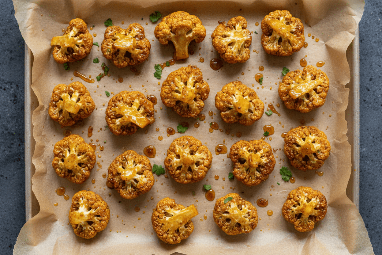 Honey Curry Roasted Cauliflower preparation step 2