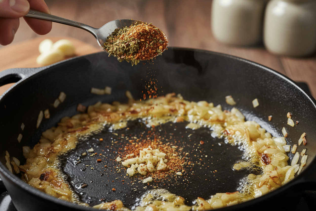 Lentil & Rice Pilaf preparation step 1