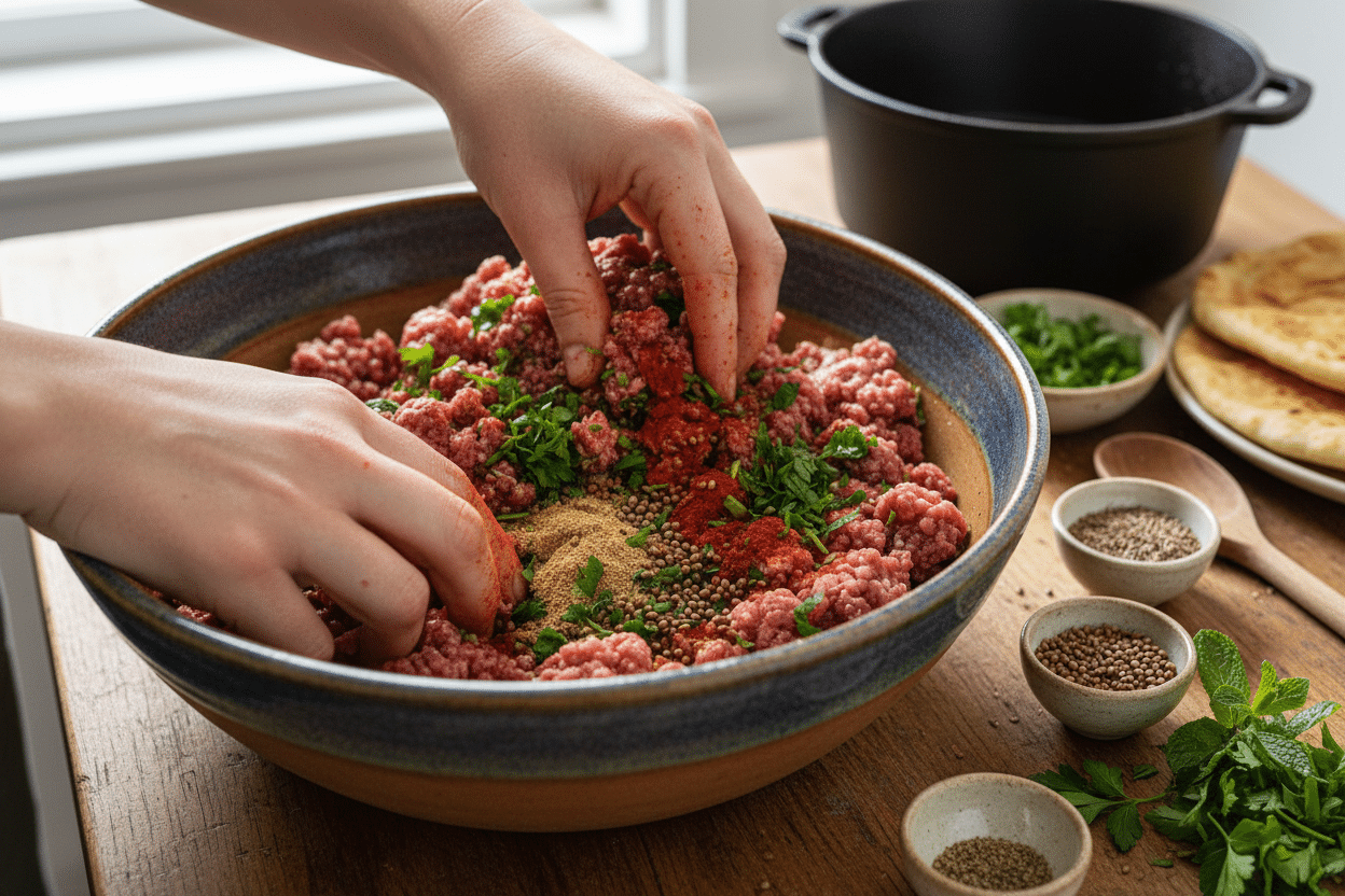 Nigella Lamb Kofta preparation step 1