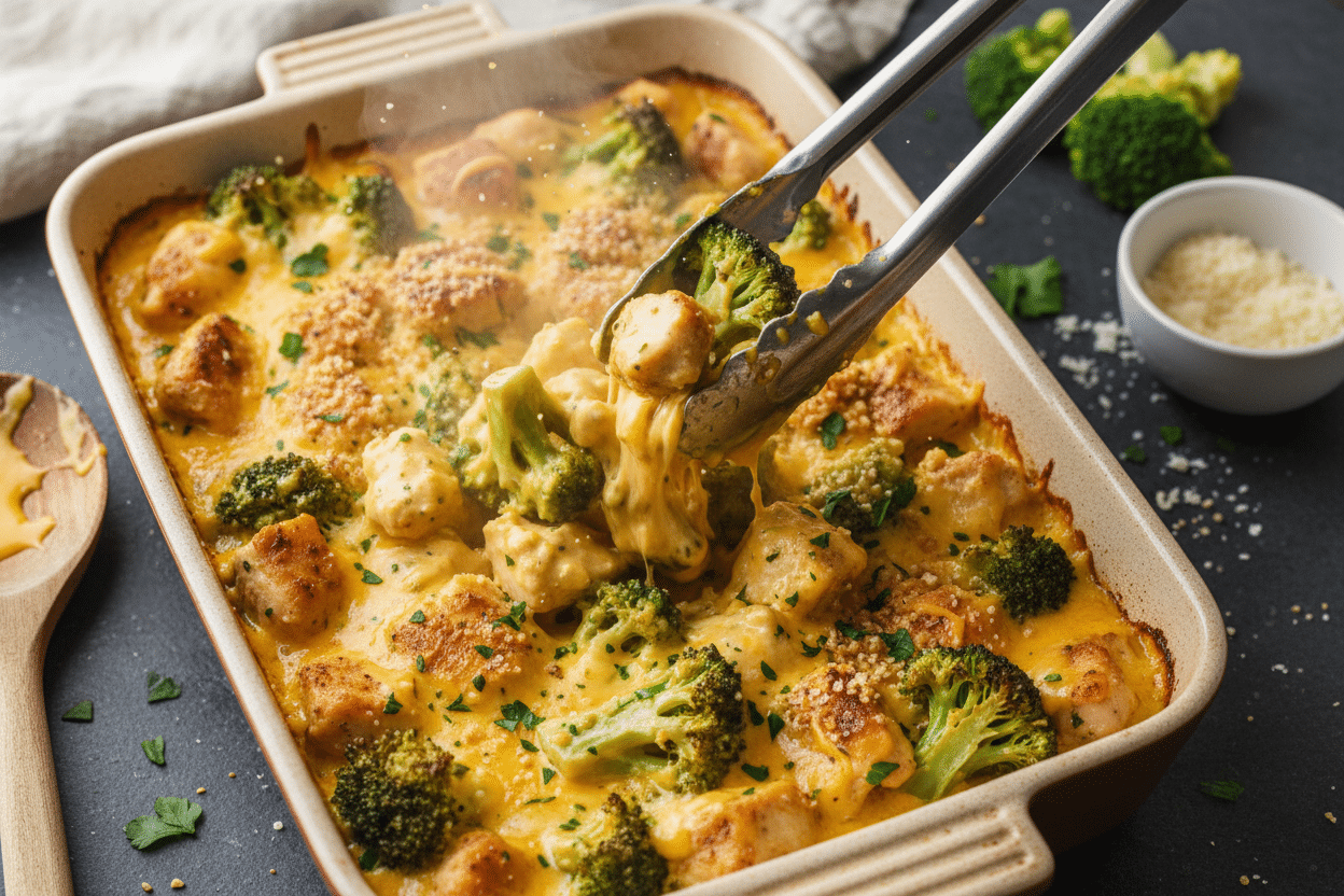 One-Pan Cheesy Chicken Broccoli Bake preparation step 2