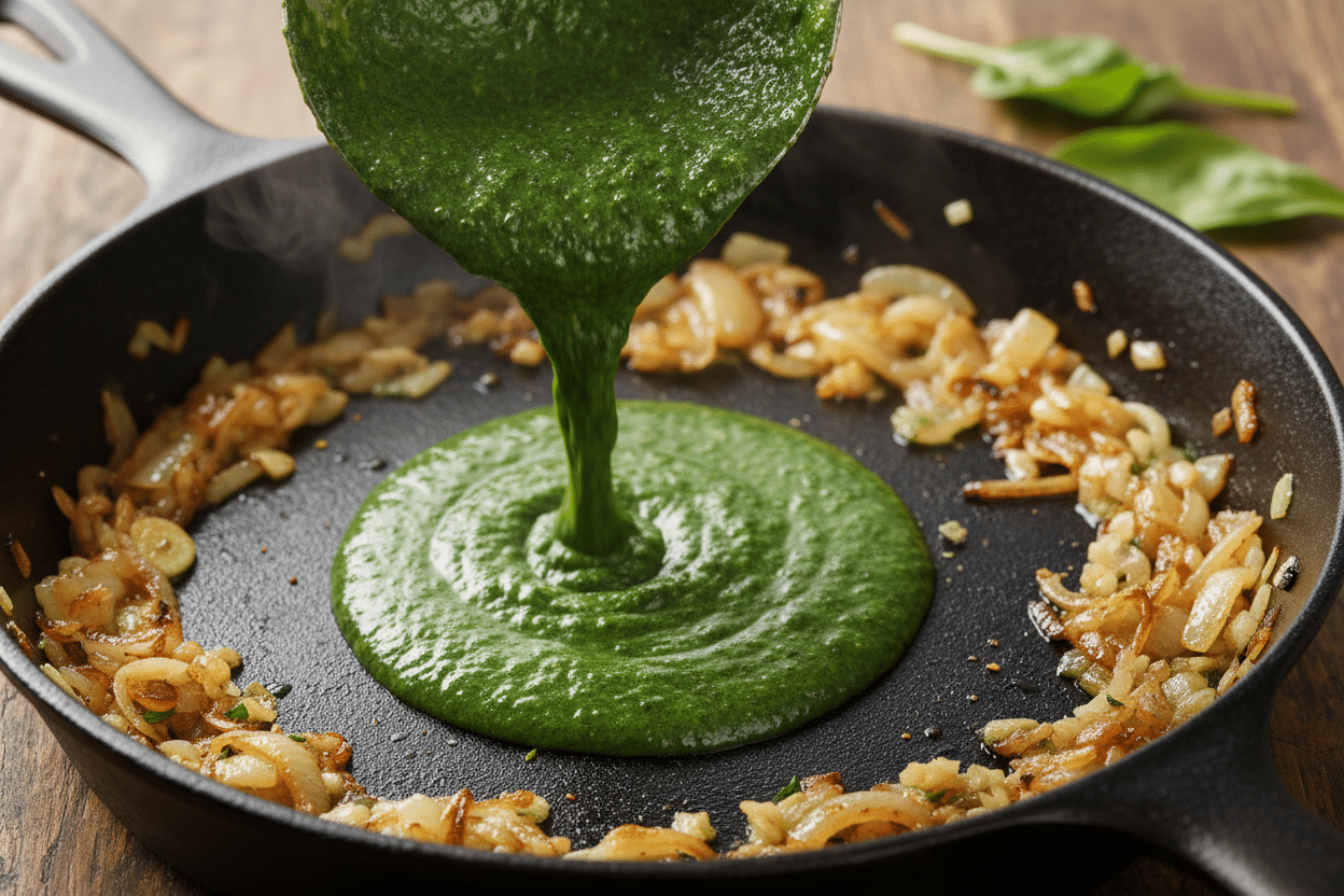 Palak Paneer Recipe – Creamy Indian Spinach and Cheese Curry preparation step 1