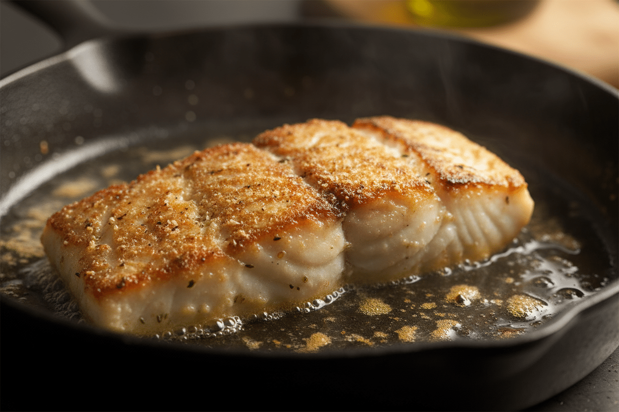 Pan Seared Halibut Recipe with Lemon preparation step 1