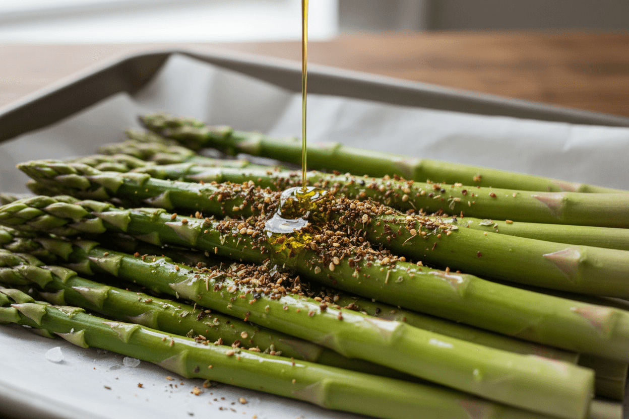 Roasted Asparagus with Za'atar Seasoning preparation step 2