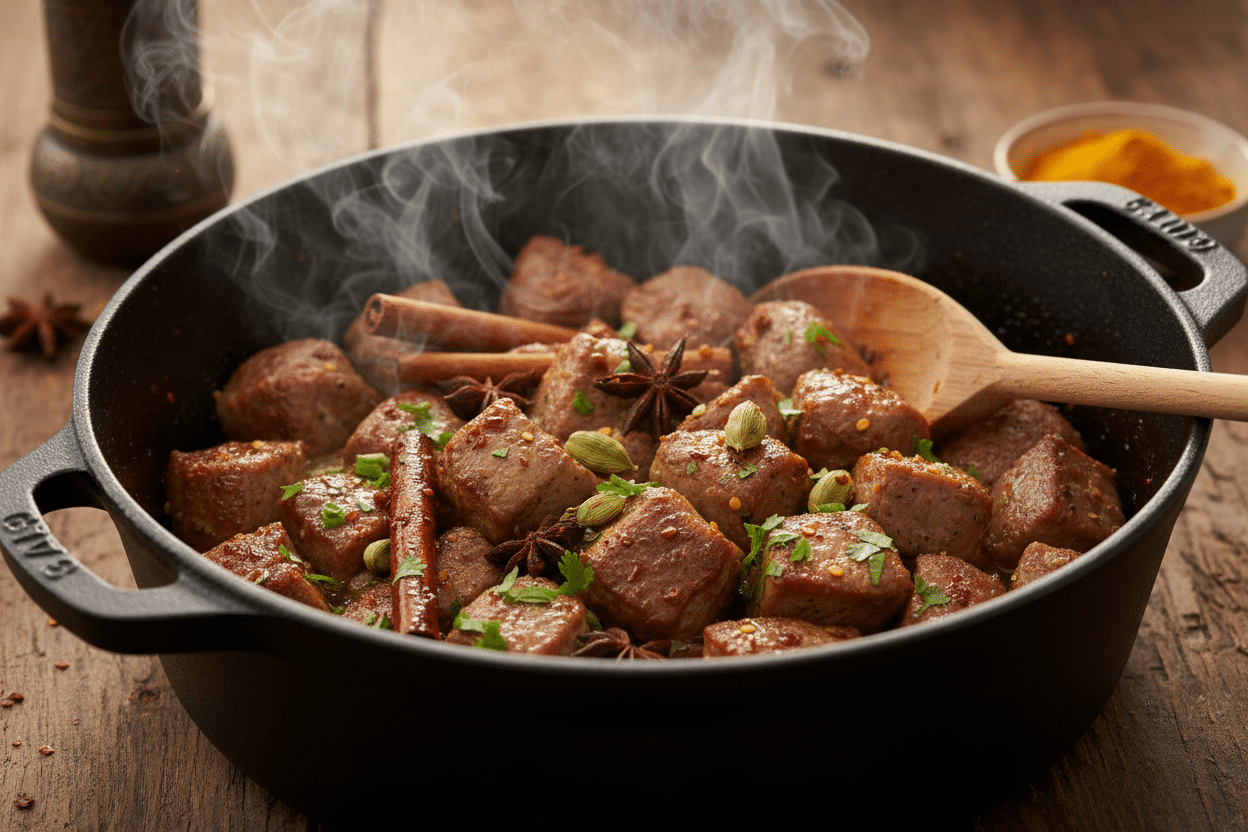 Rogan Josh (Kashmiri Lamb Curry) preparation step 1