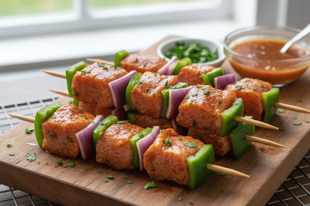 Tasty Tandoori Chicken Tikka Skewers preparation step 2