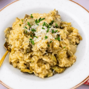 Creamy Artichoke Risotto Recipe (Risotto ai Carciofi)