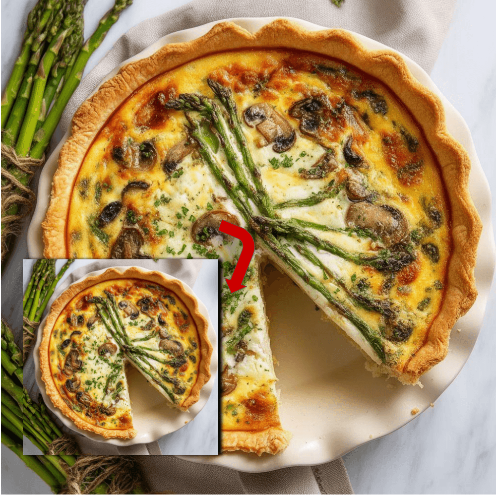 Delicious Asparagus Mushroom Quiche Recipe