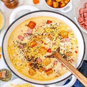 Creamy Beef Cordon Bleu Soup Recipe | Hearty Steak & Swiss
