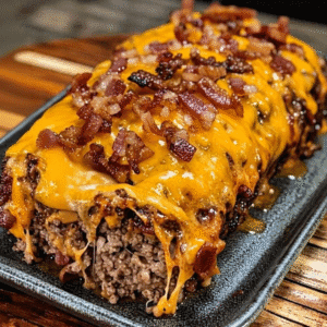 Beef Ranch Cheeseburger Meatloaf Recipe (Easy & Cheesy)