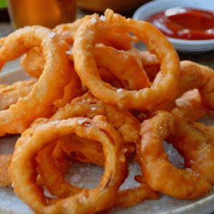 Crispy Beer-Battered Onion Rings Recipe