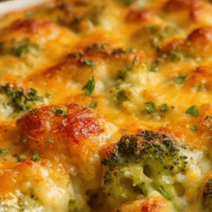 Easy Cheesy Chicken Broccoli Bake