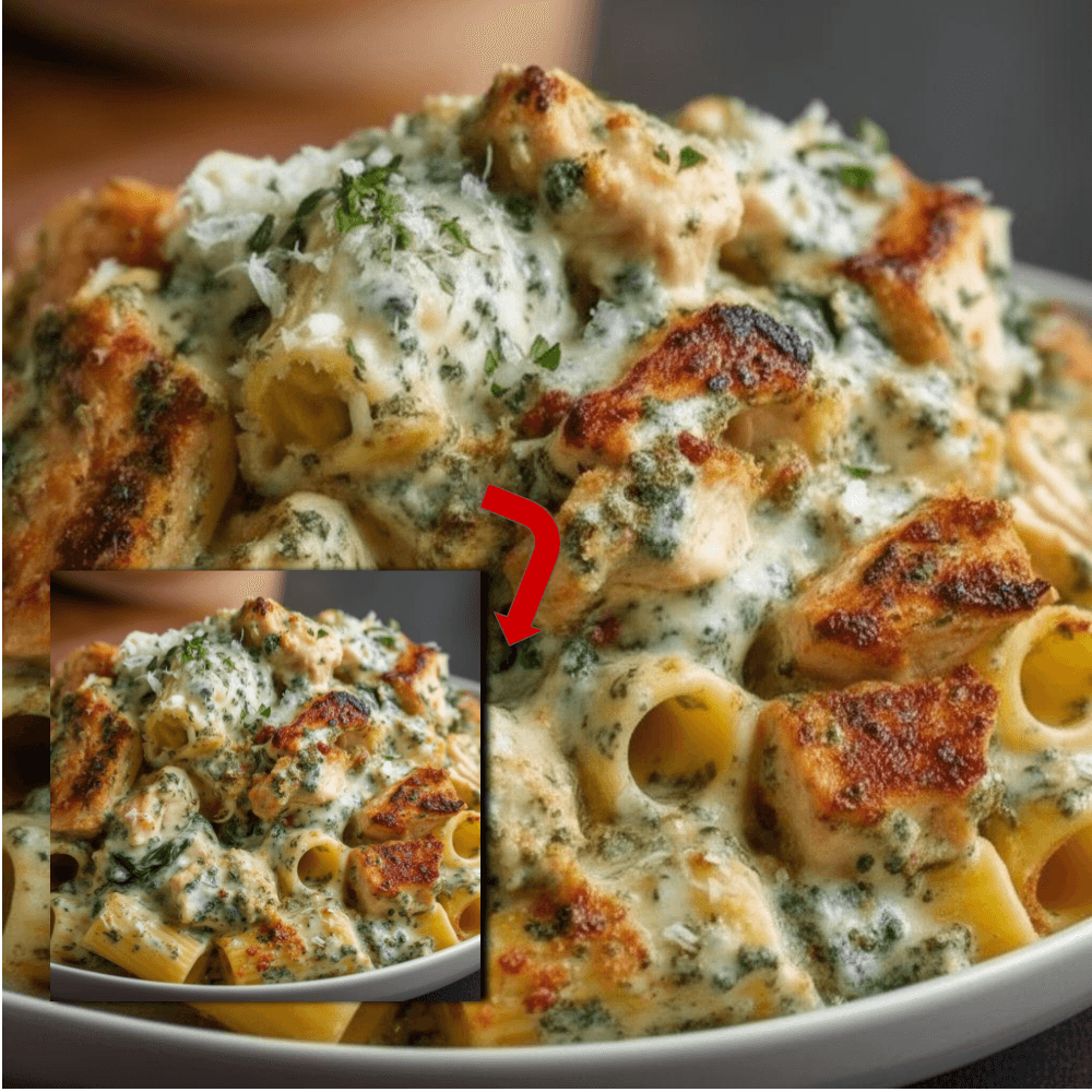 Creamy Pesto Chicken Pasta Bake Recipe