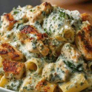 Creamy Pesto Chicken Pasta Bake Recipe